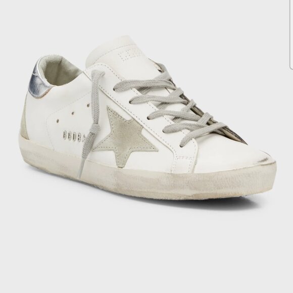 Golden Goose Superstar Napa Leather white/cream/silver | Size US 8 | Euro 38 - Picture 1 of 10